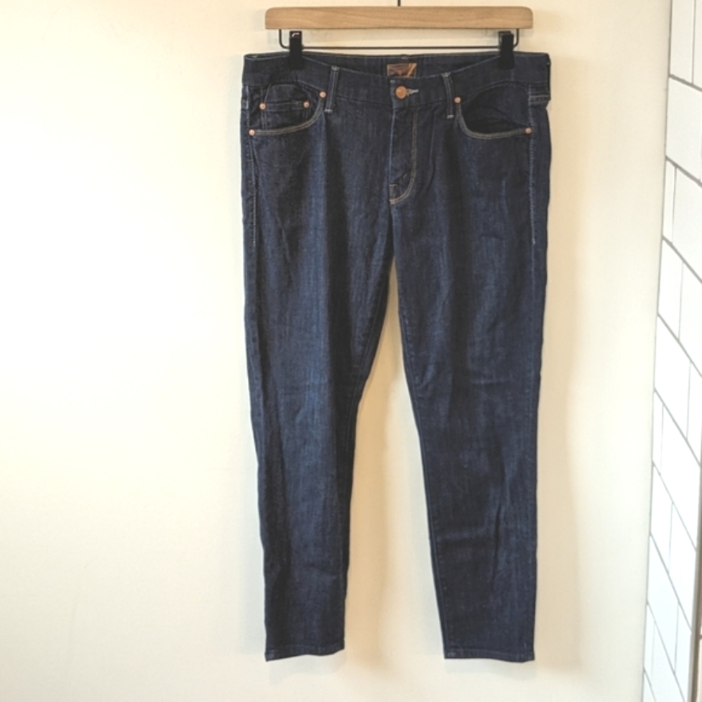 MOTHER The Looker Crop Midnight Storm Jeans Size 30